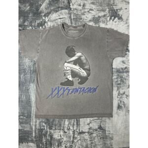XXXTentacion Bad Vibes T-Shirt Men's Large Gray Rap Graphic Tee Grunge Merch
